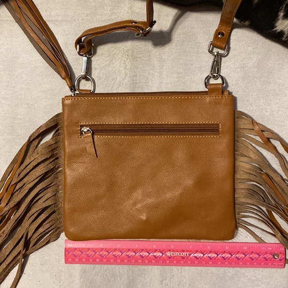 New Handmade Real Cowhide Leather Crossbody Purse Handbag Hair On - Picture 2 of 5